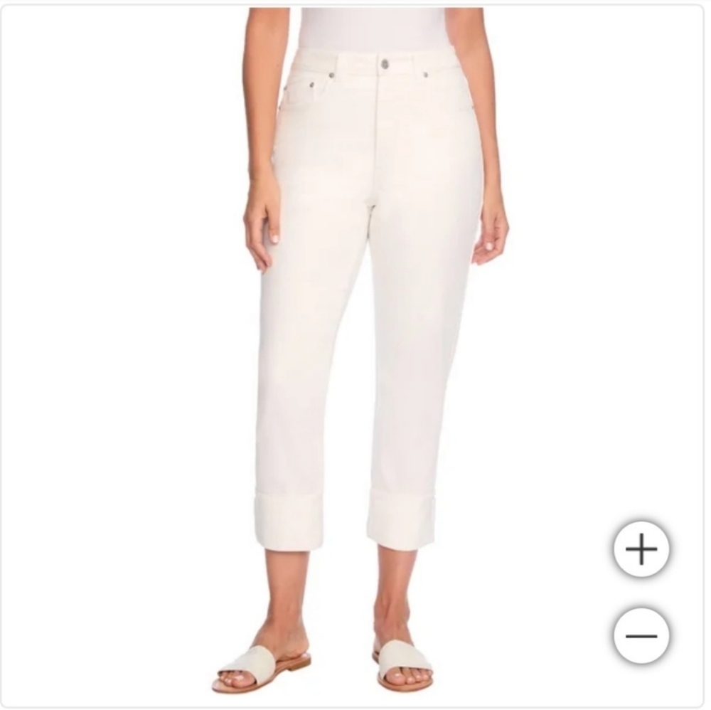 NWOT Frye Women's Cuffed high rise Crop Jean ivory denim jeans 27 B15